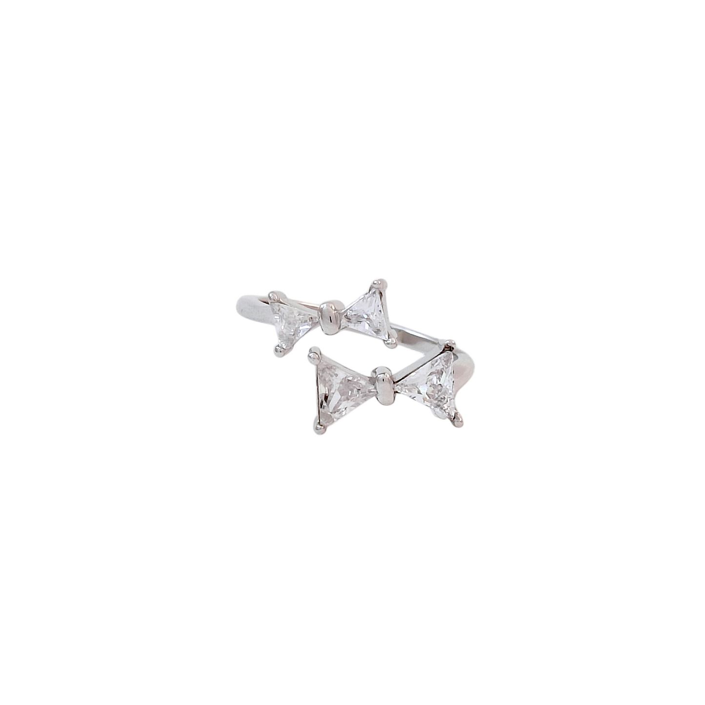 Dual Bow Ring (Sil)