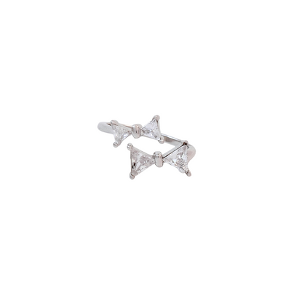 Dual Bow Ring (Sil)