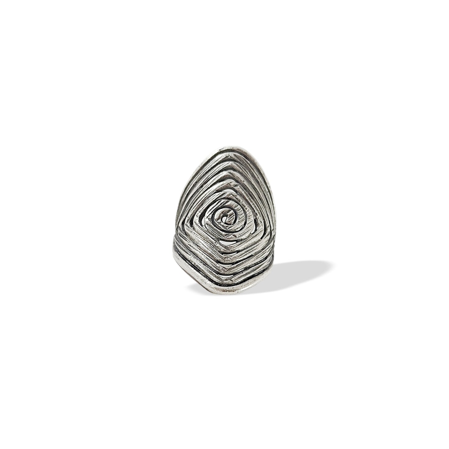 HANDCRAFTED SPIRAL RHOMBUS RING
