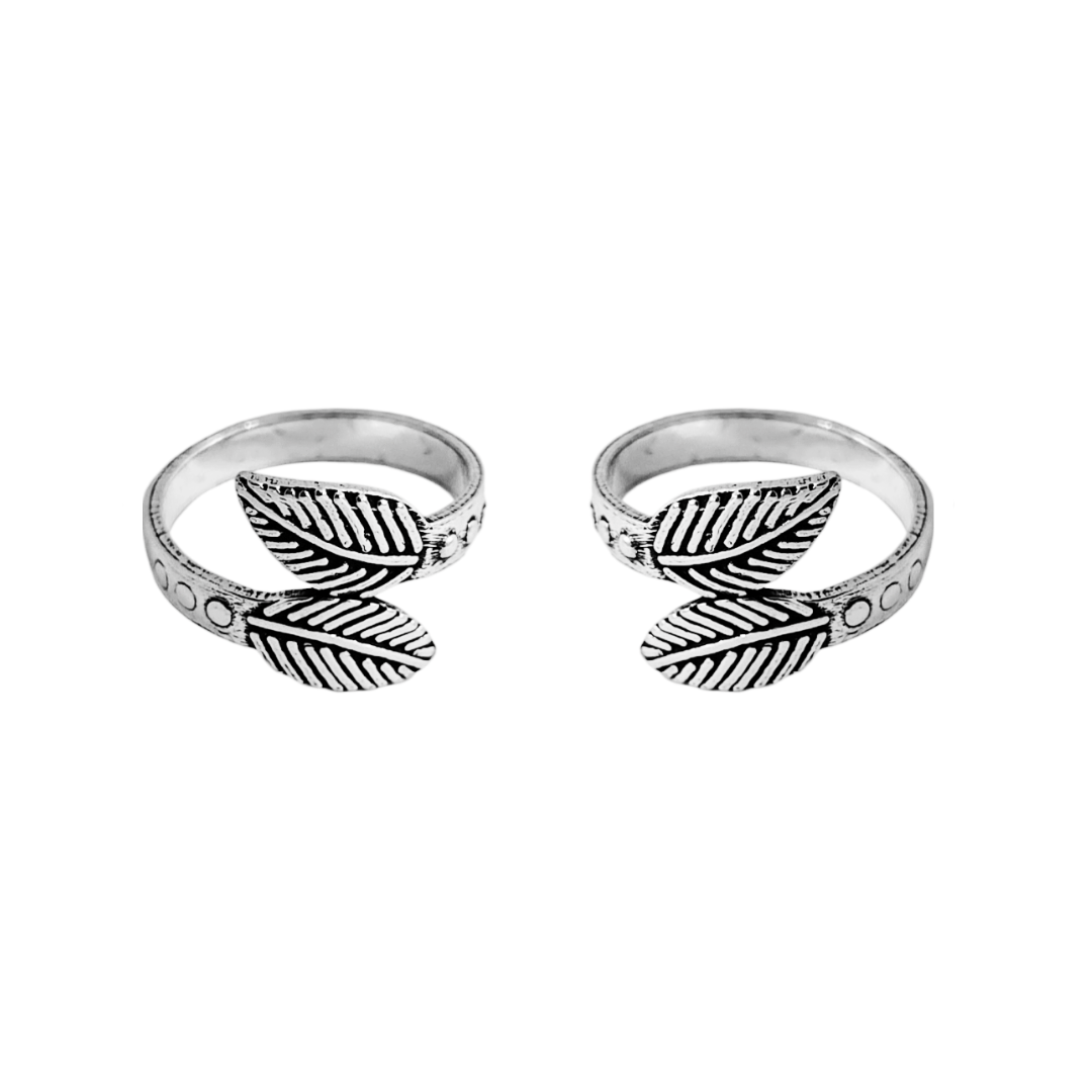 Dual Leaf Toe Ring