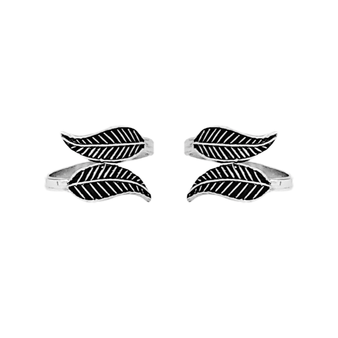 Curve Dual Leaf Toe Ring