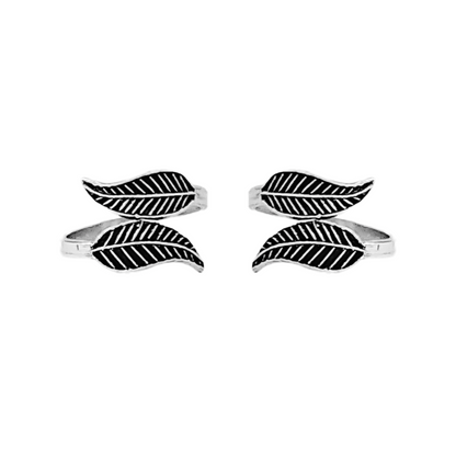 Curve Dual Leaf Toe Ring