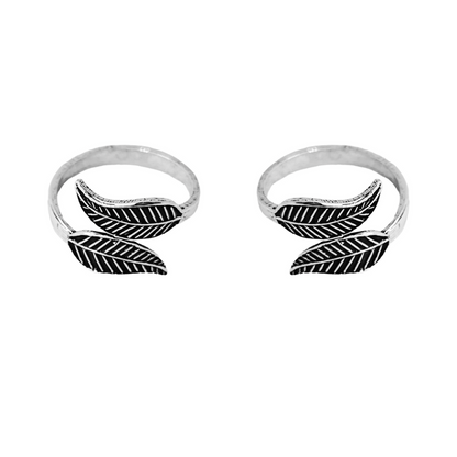 Curve Dual Leaf Toe Ring