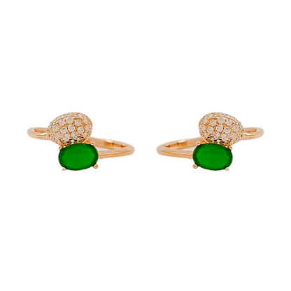 Oval Emerald CZ Toe Ring