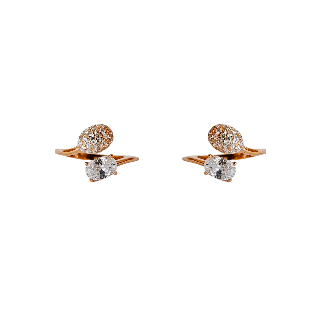Dual Oval CZ Toe Ring