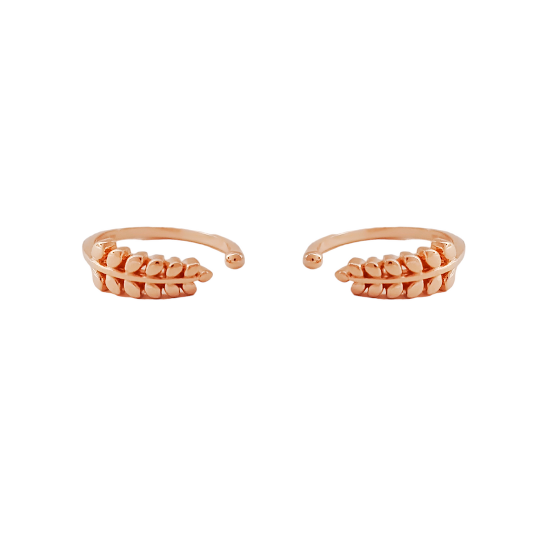 Coconut Leaf Rosegold Toe Ring