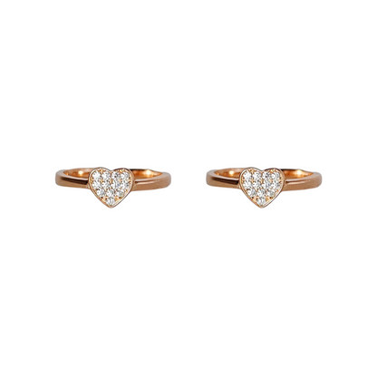 CZ Heart Rosegold Toe Ring