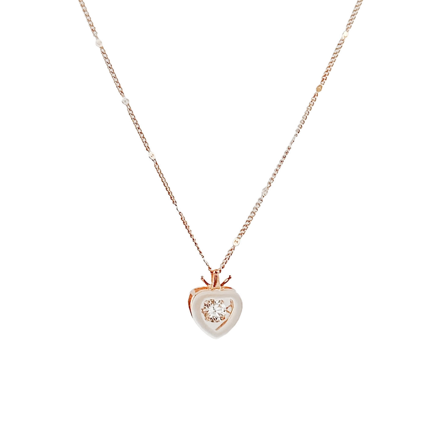 Dancing Heart Rosegold Chain