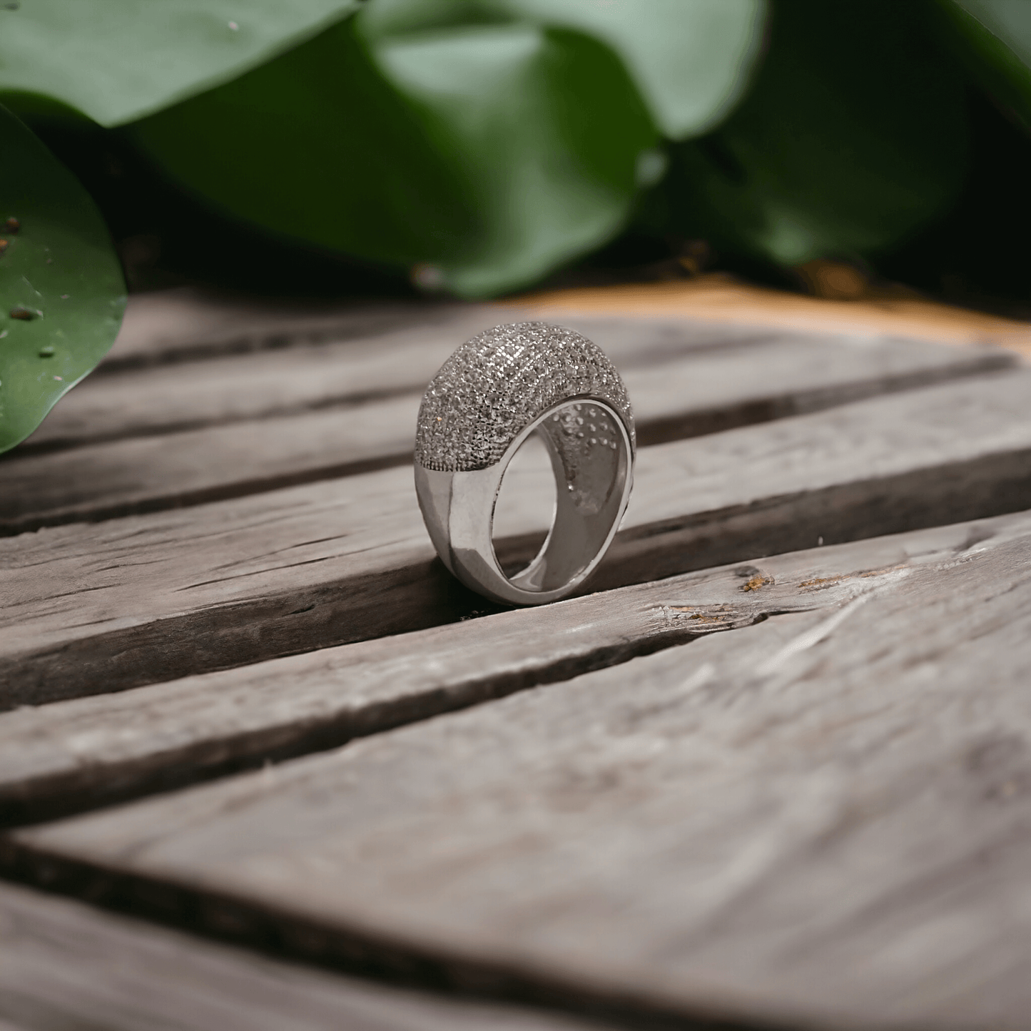 Silver Microsetting Classy Ring