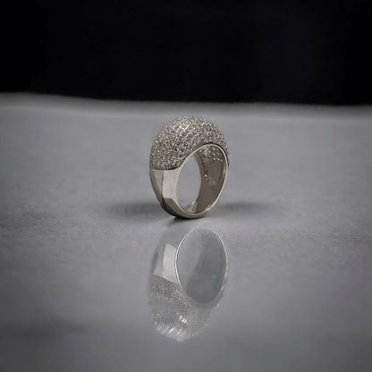Silver Microsetting Classy Ring
