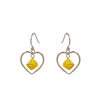 Gold Heart Bond Hangs