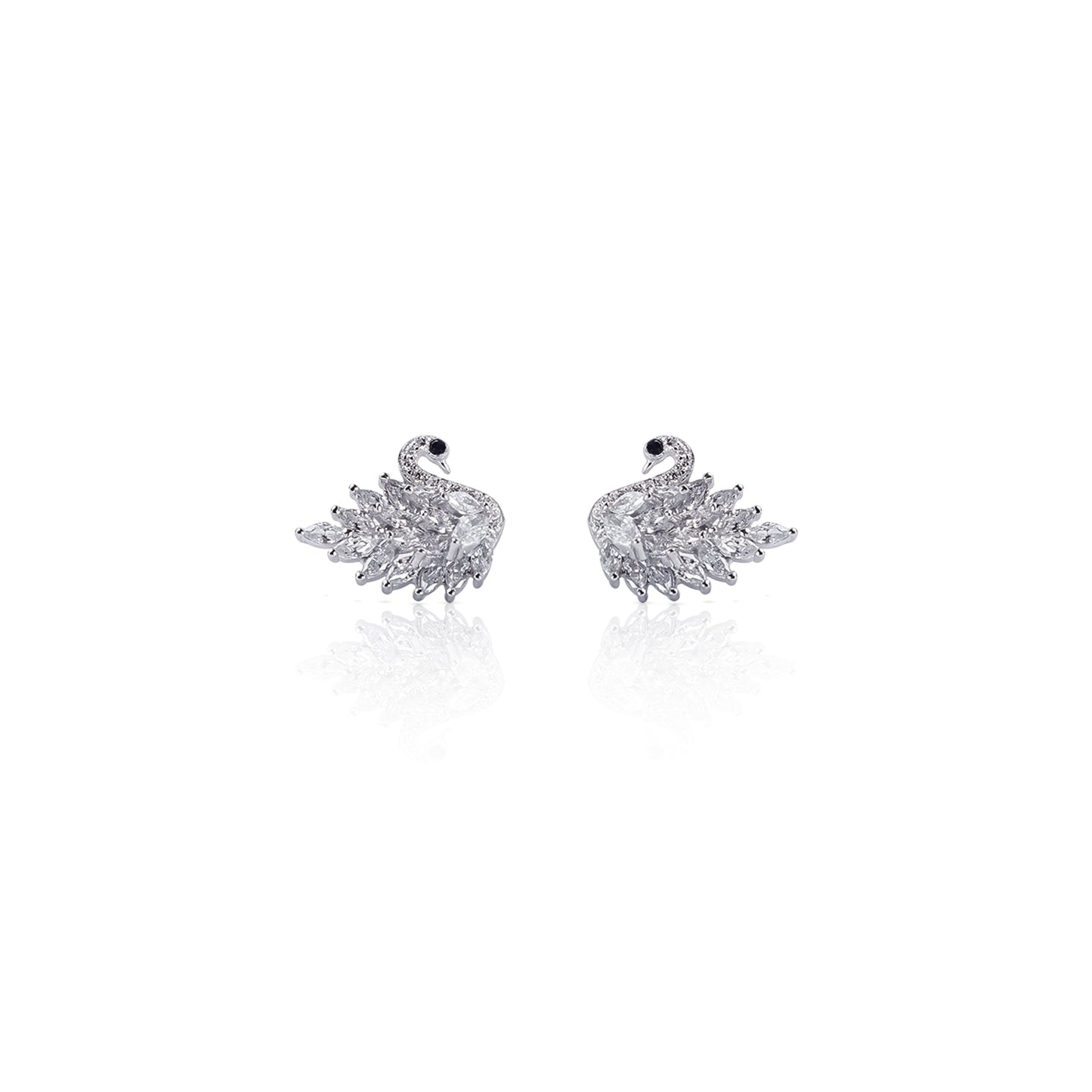 Swan Stone Studs