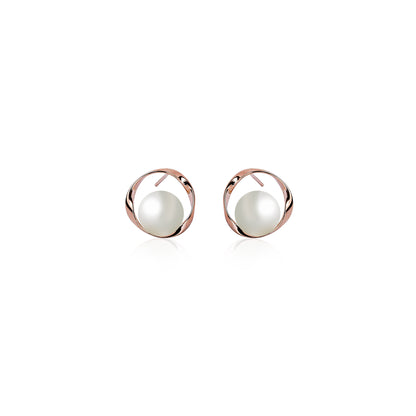 Pearl Studs Rosegold