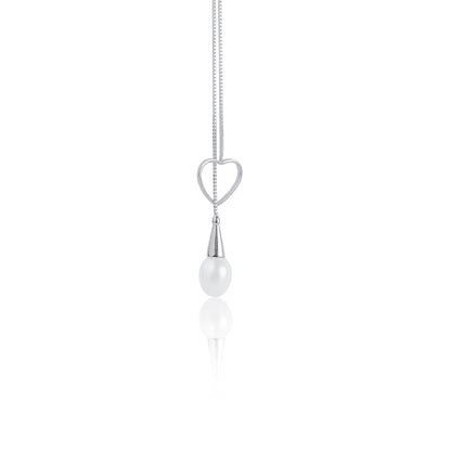 Pearl Drop Lariat Set