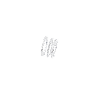 3 in 1 Silver Stone Ring