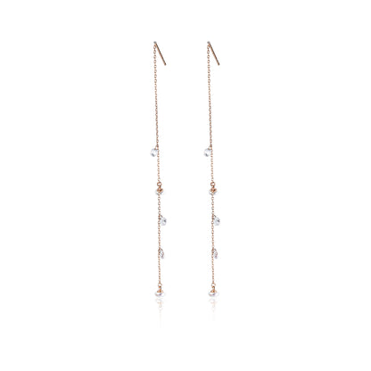 Diamond Pearl Lariat Set