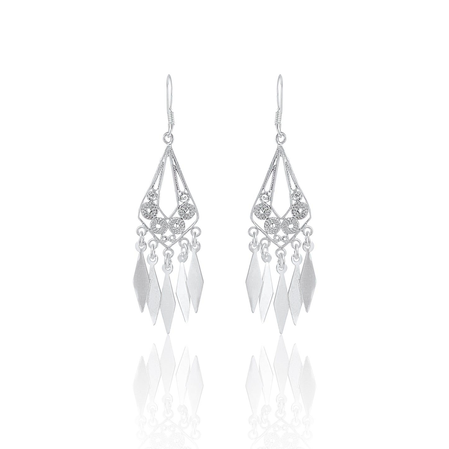 Rhombus Silver Chandelier