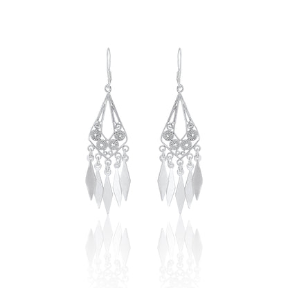 Rhombus Silver Chandelier