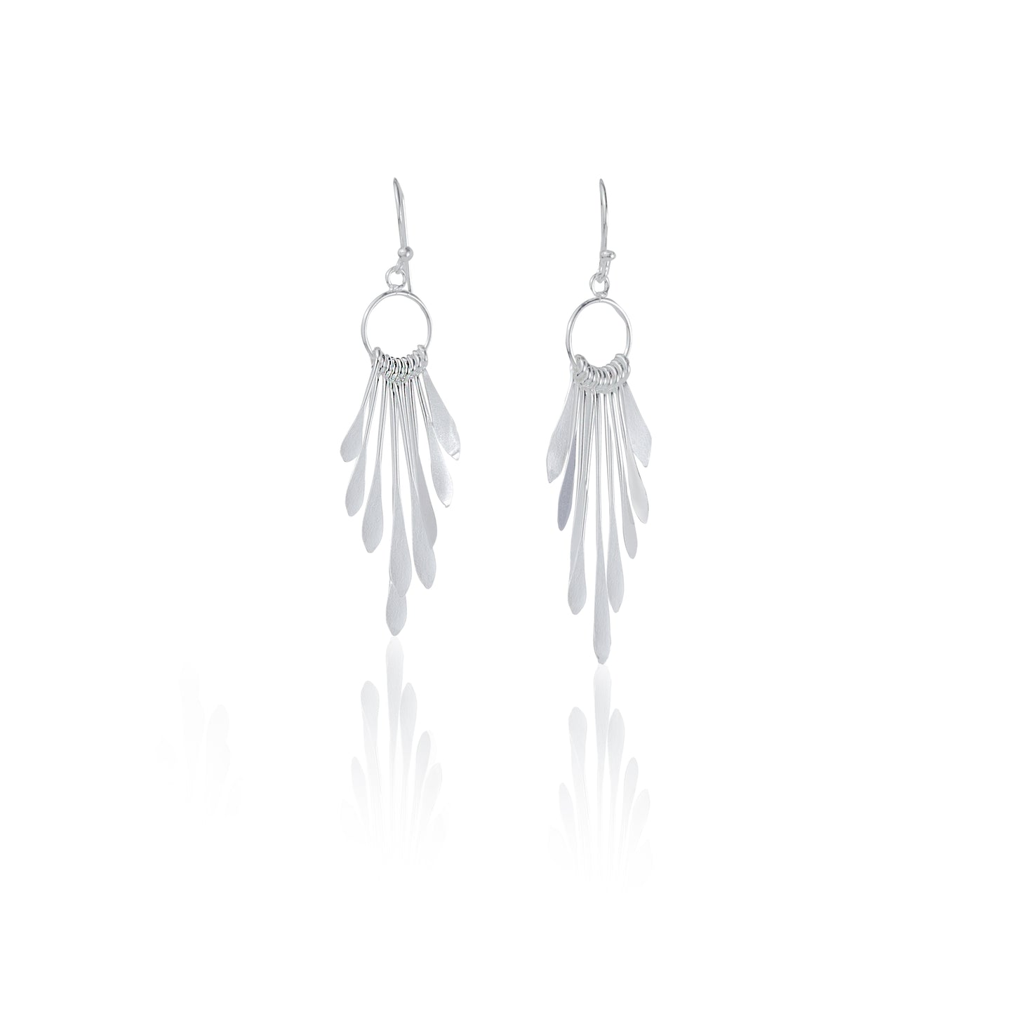 Feather Silver Chandelier