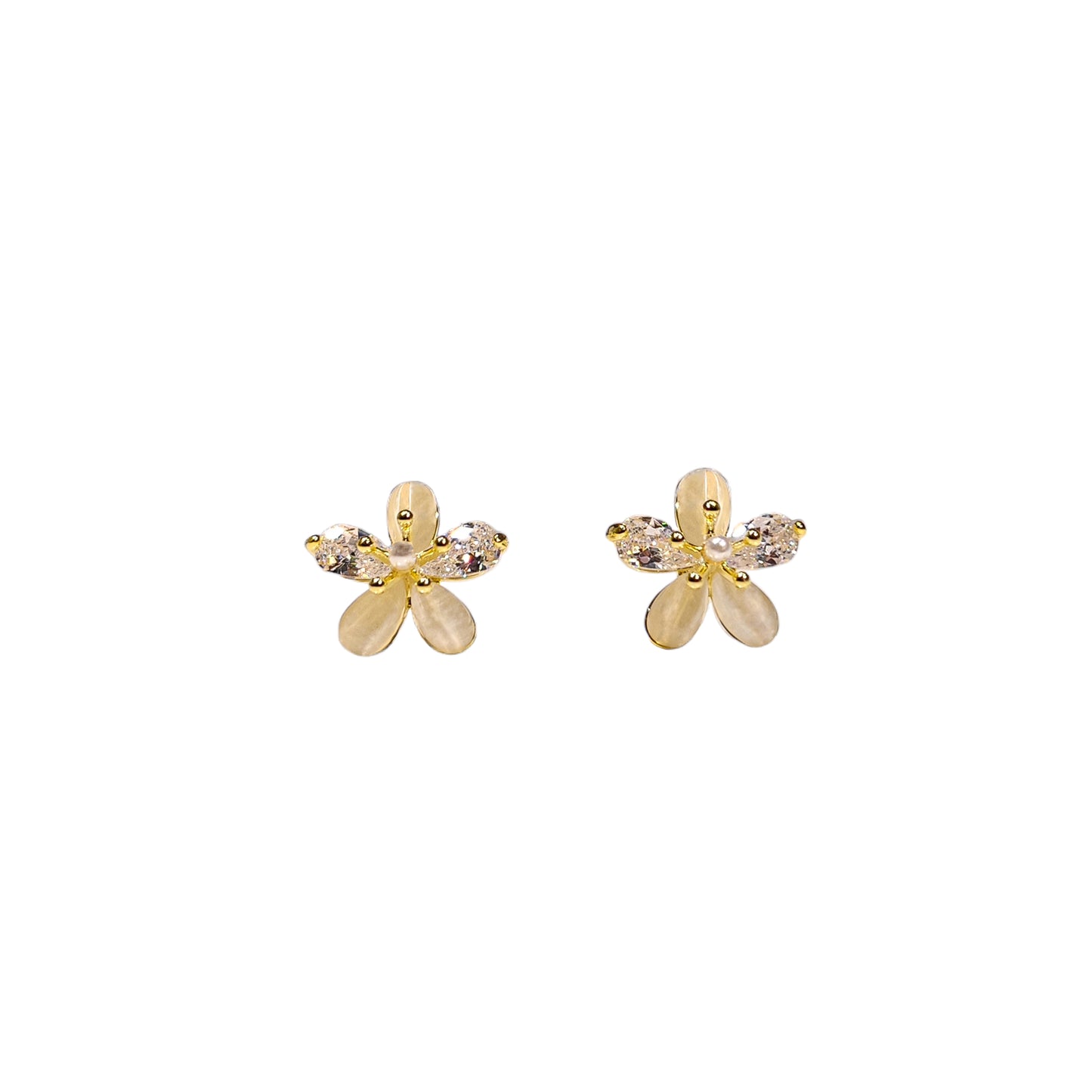 Gold Flower Studs