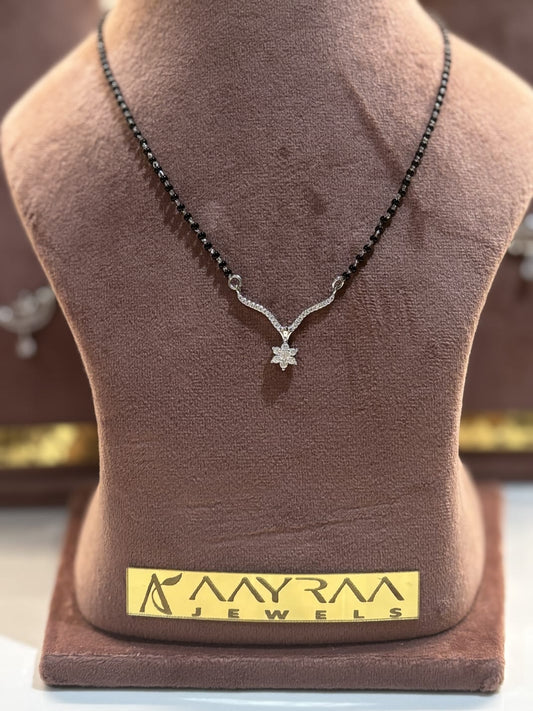 Micro Minimal Flower Mangalsutra