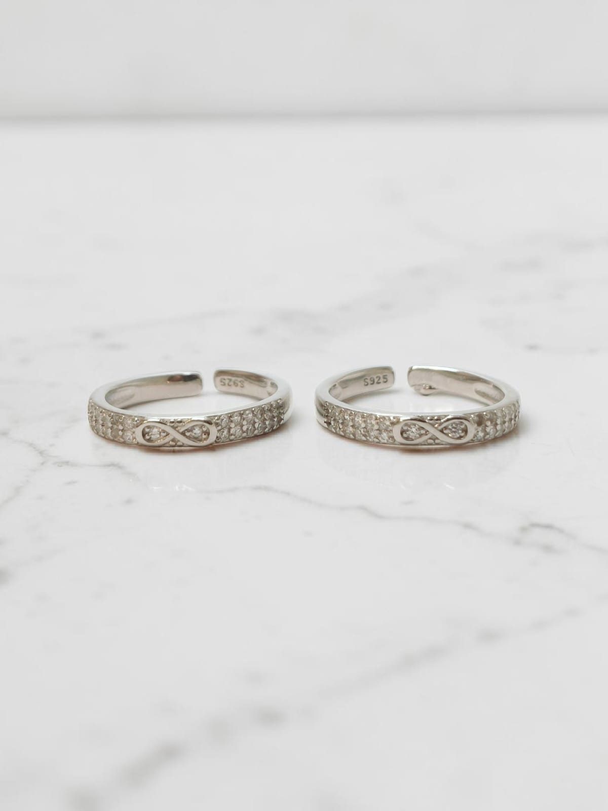 CZ Infinty toe rings