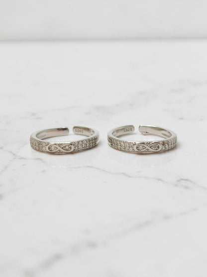 CZ Infinty toe rings