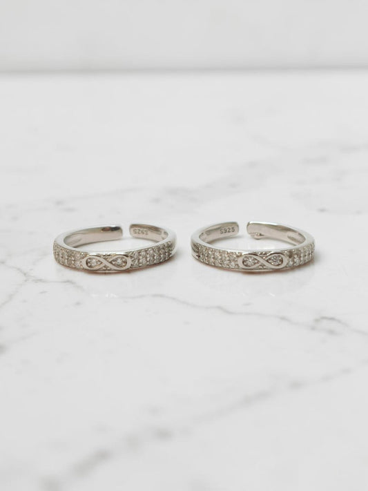CZ Infinty toe rings