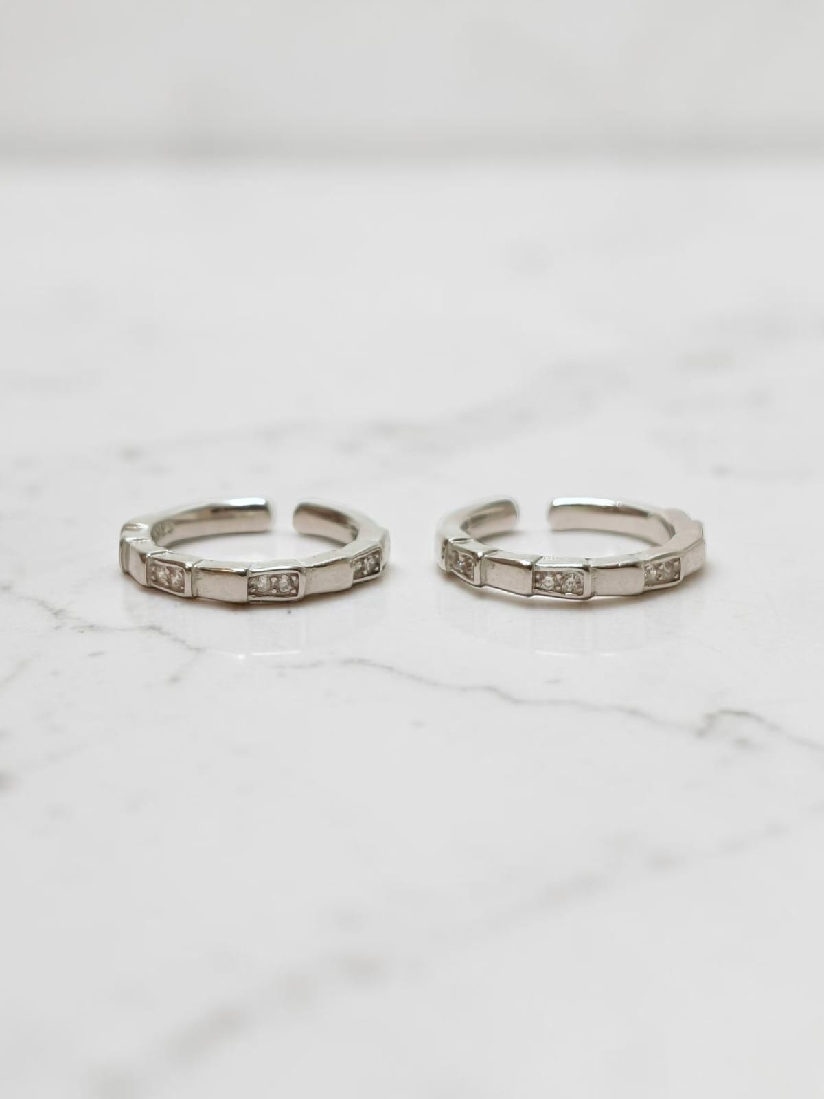 Blocks Band Toe ring
