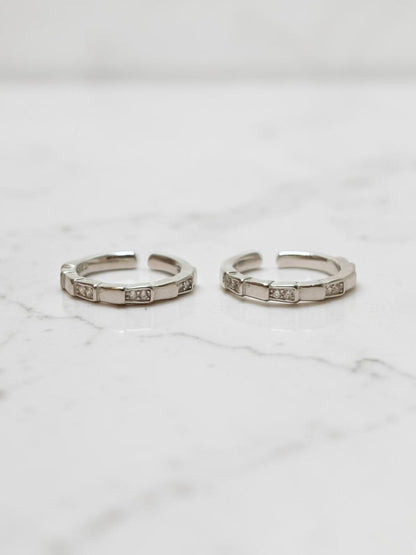 Blocks Band Toe ring