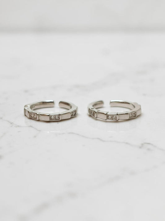 Blocks Band Toe ring