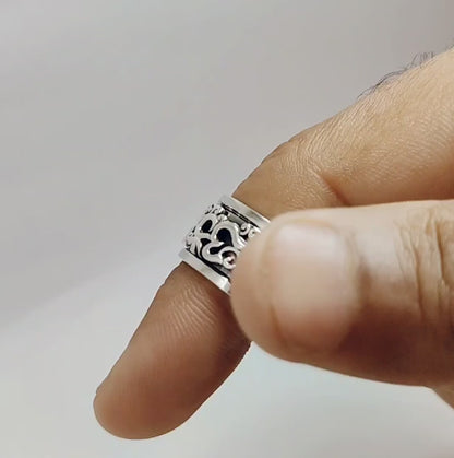 AUM Spinner Silver Ring